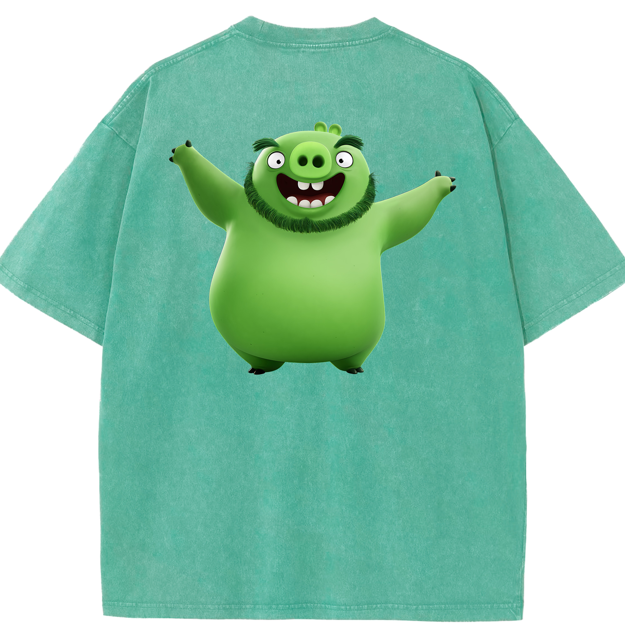 （画像用） Angry Birds アングリーバード 綿100% ヴィンテージ風 半袖Tシャツ（背面プリント）